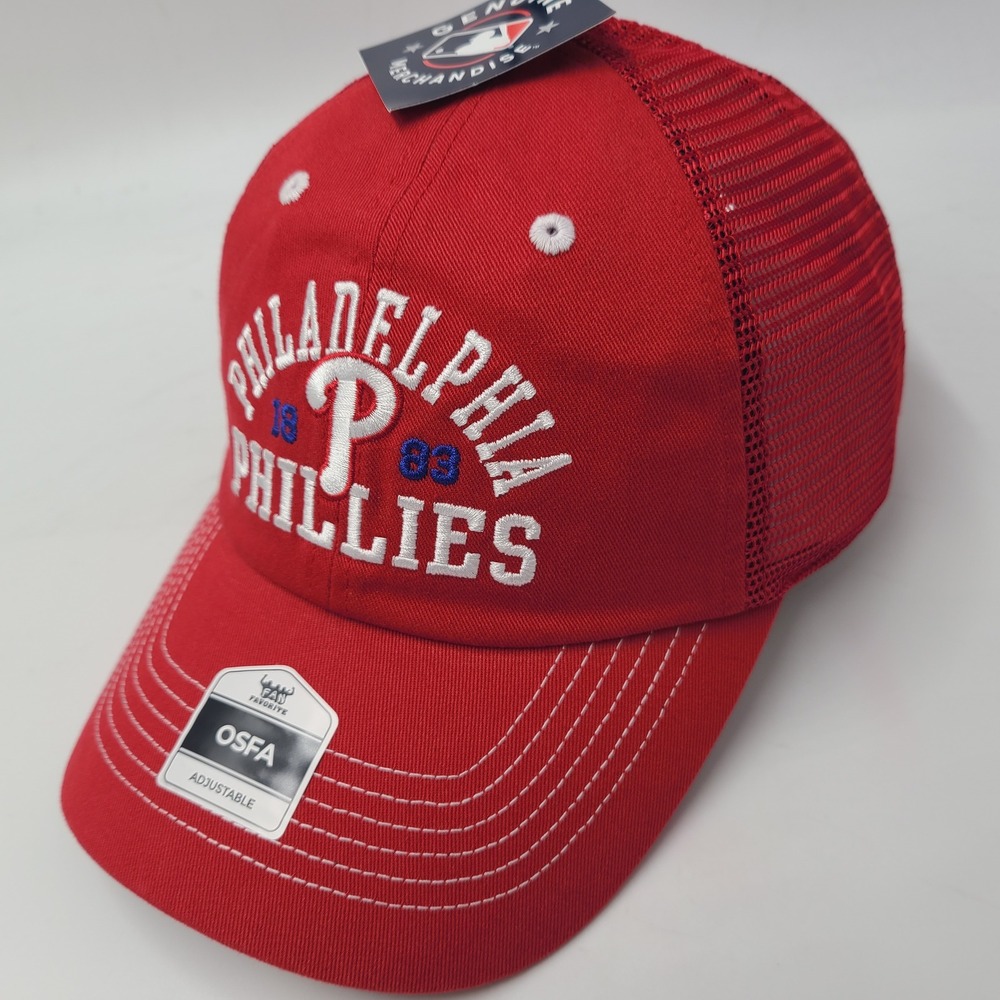 Philadelphia Phillies Hat Snapback Trucker Mesh Fan Favorite Red MLB Baseball